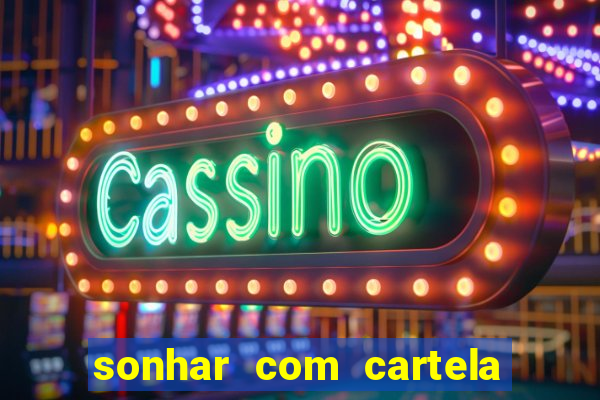 sonhar com cartela de bingo